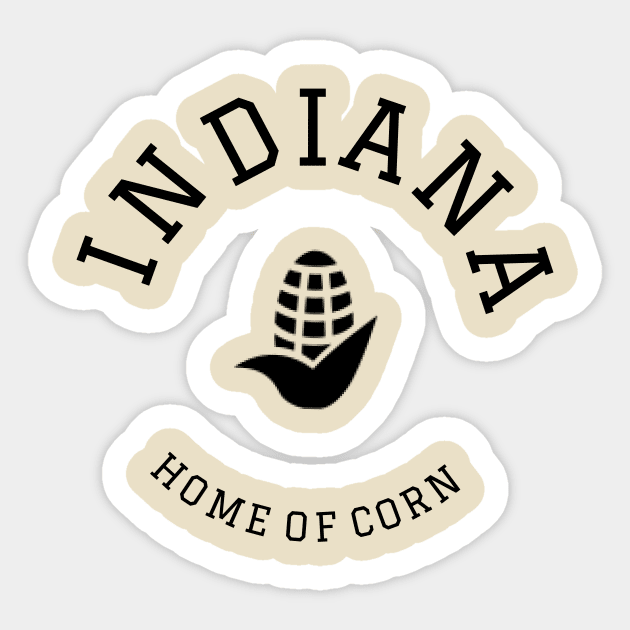 Indiana Home of Corn Sticker by Red Squirrel